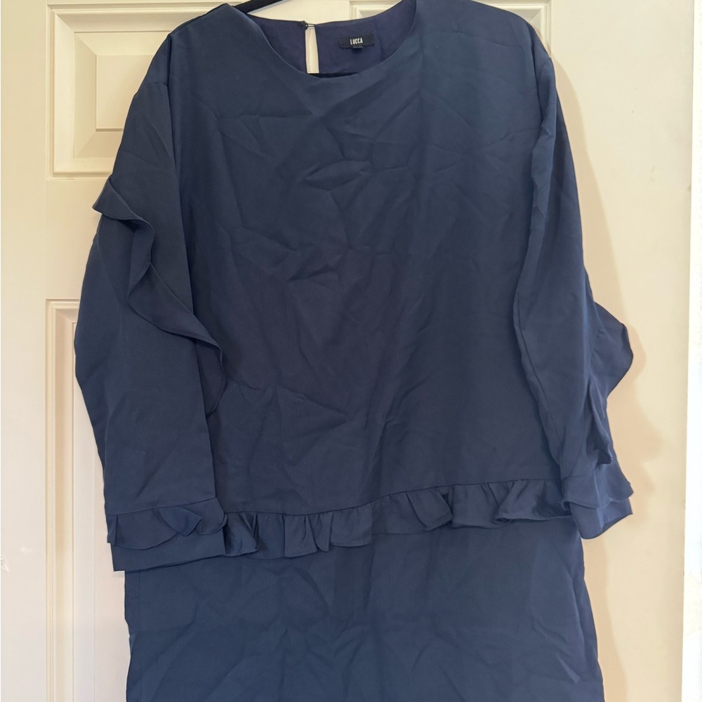 Elegant Navy Blue Mini Dress